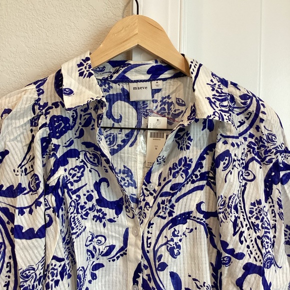 Anthropologie Voluminous Buttondown Shirt Maeve - Picture 5 of 14